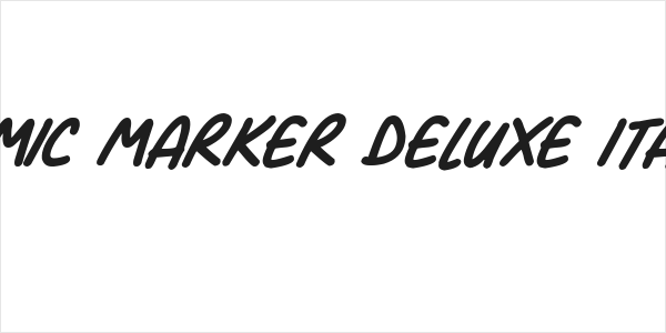 Comic Marker Deluxe Italic Logo