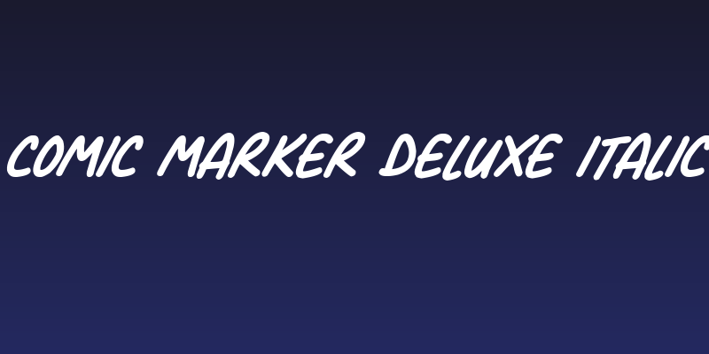 Comic Marker Deluxe Italic Social Header