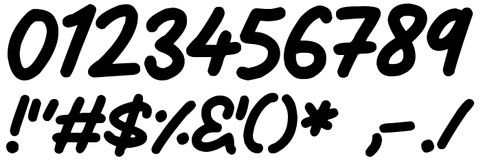 Comic Marker Deluxe Font OTHER CHARS