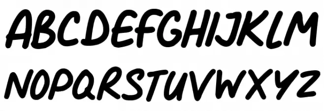 Comic Marker Deluxe Schriftart Groß