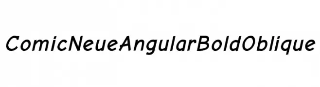 Comic Neue Angular Bold Oblique 