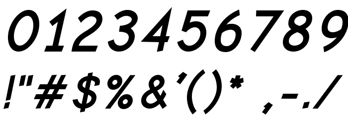 Comic Neue Angular Bold Oblique Fuentes OTROS CHARS