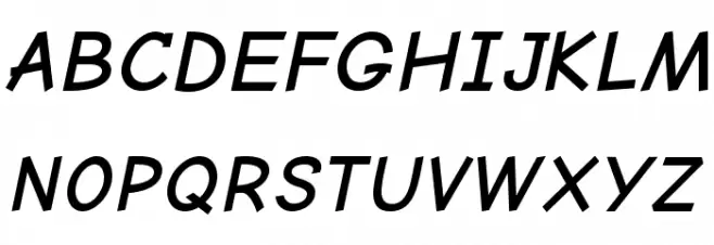 Comic Neue Angular Bold Oblique Font Litere mari