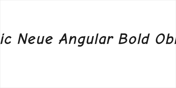 Comic Neue Angular Bold Oblique Logo