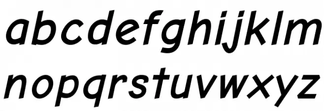 Comic Neue Angular Bold Oblique خط أحرف صغيرة