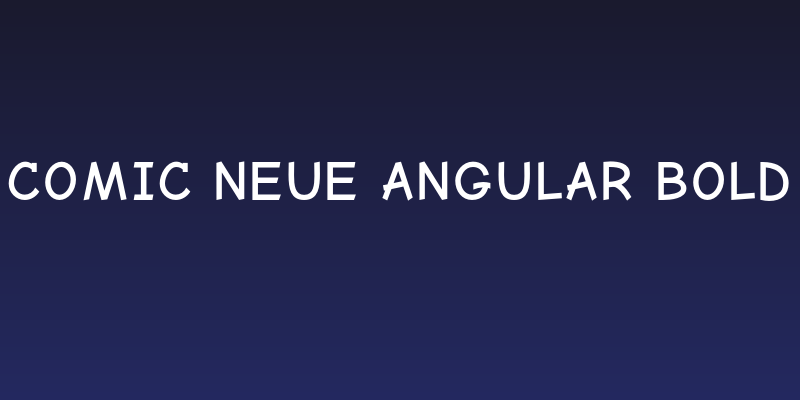 Comic Neue Angular Bold Social Header