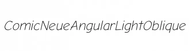 Comic Neue Angular Light Oblique  Frei Schriftart Herunterladen