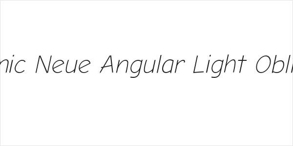 Comic Neue Angular Light Oblique Logo