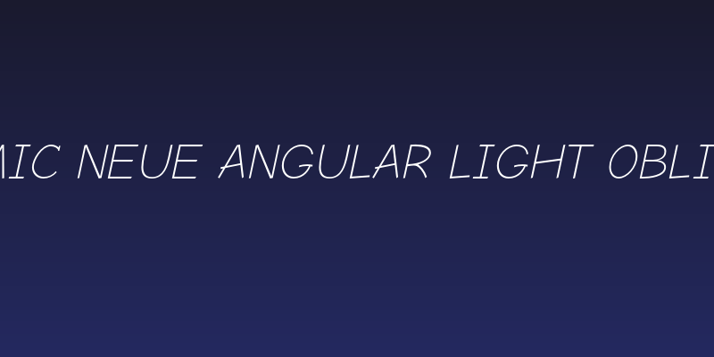 Comic Neue Angular Light Oblique Social Header