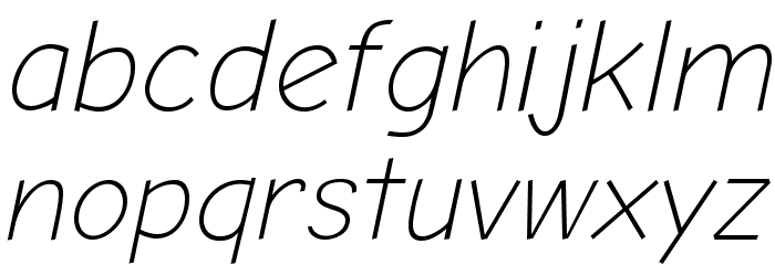 Comic Neue Angular Light Oblique Font LOWERCASE