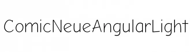 Comic Neue Angular Light 字体