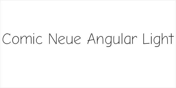 Comic Neue Angular Light Logo
