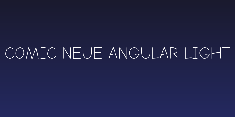 Comic Neue Angular Light Social Header