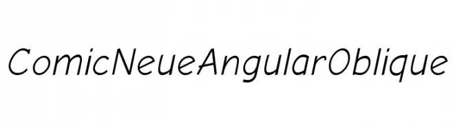 Comic Neue Angular Oblique  नि: शुल्क फ़ॉन्ट्स डाउनलोड