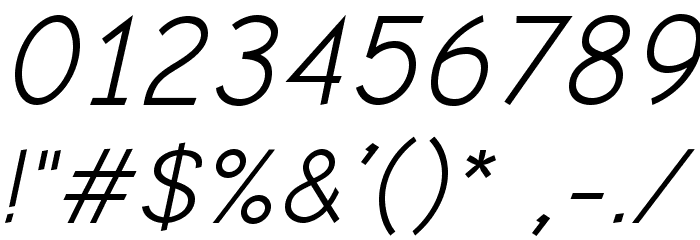 Comic Neue Angular Oblique Font OTHER CHARS