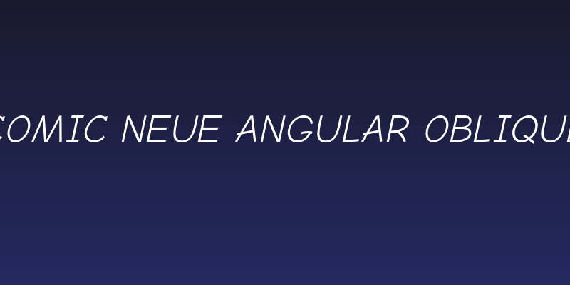 Comic Neue Angular Oblique Social Header