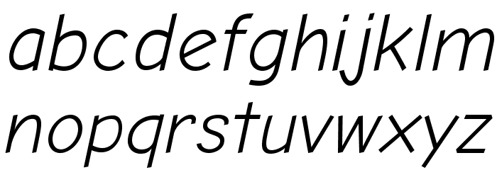 Comic Neue Angular Oblique Font LOWERCASE