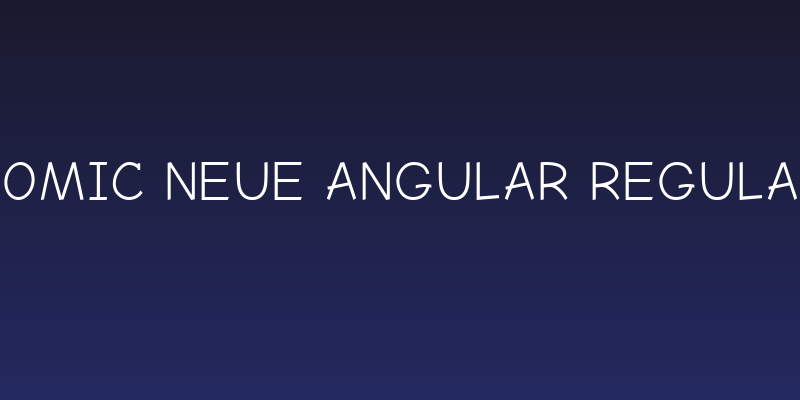 Comic Neue Angular Regular Social Header