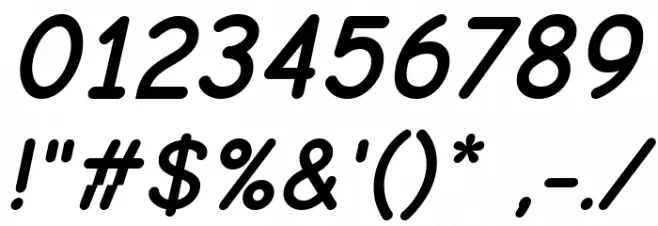 Comic Neue Bold Italic Polices AUTRES CHARS