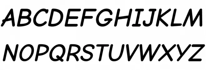 Comic Neue Bold Italic 字体 大写