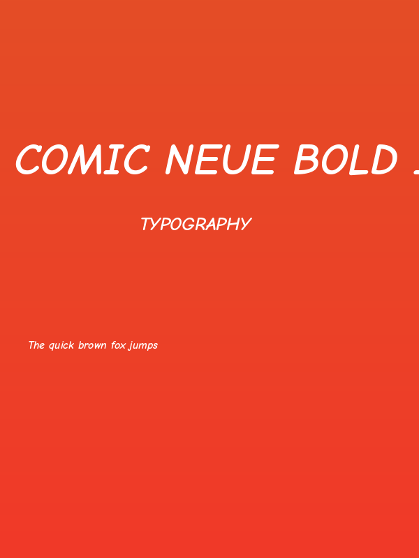 Comic Neue Bold Italic Poster