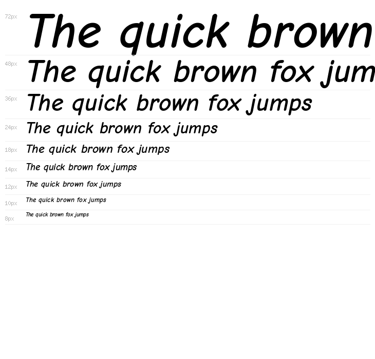 Comic Neue Bold Italic Waterfall