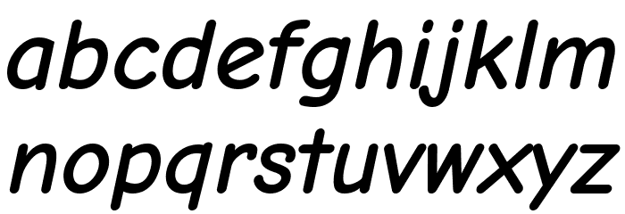 Comic Neue Bold Italic Font LOWERCASE