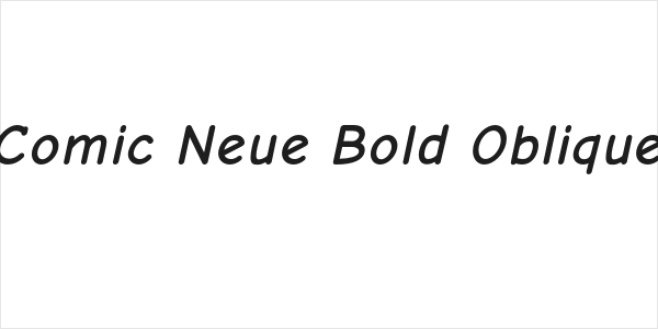 Comic Neue Bold Oblique Logo