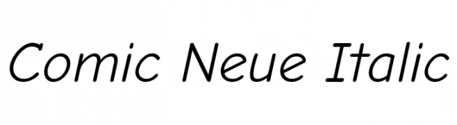 Comic Neue Italic  Fuentes Gratis Descargar