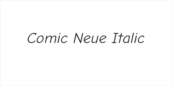 Comic Neue Italic Logo