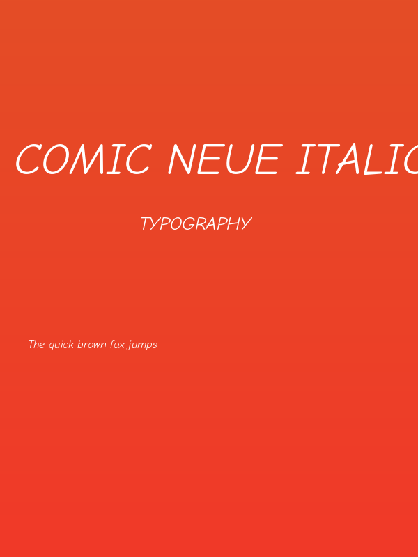 Comic Neue Italic Poster
