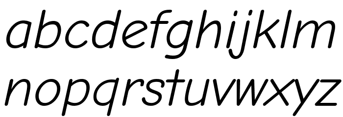 Comic Neue Italic Font LOWERCASE