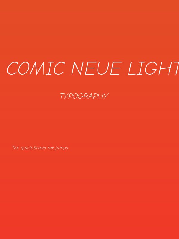 Comic Neue Light Italic Poster