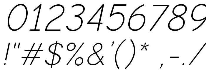 Comic Neue Light Oblique Font OTHER CHARS
