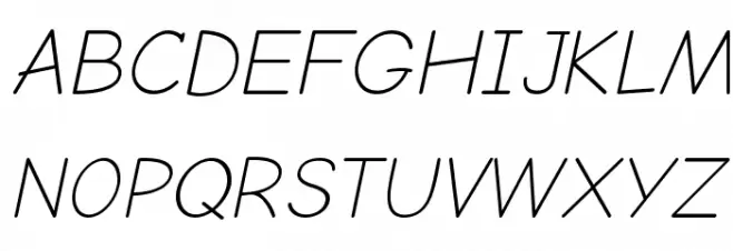 Comic Neue Light Oblique Fuentes MAYÚSCULAS
