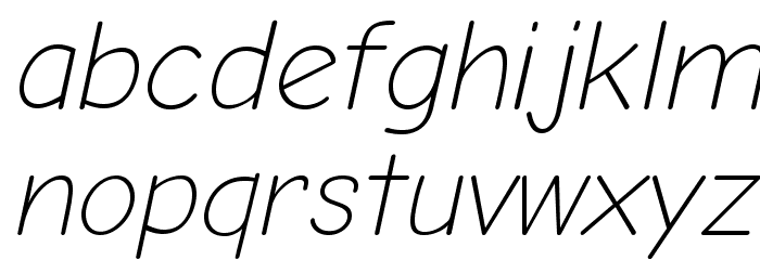 Comic Neue Light Oblique Font LOWERCASE