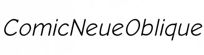 Comic Neue Oblique  Fuentes Gratis Descargar