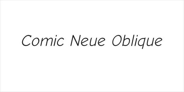 Comic Neue Oblique Logo