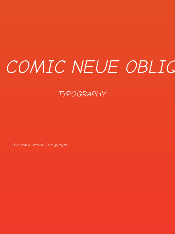 Comic Neue Oblique Poster