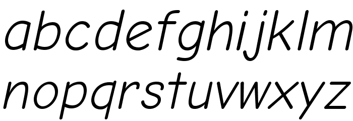 Comic Neue Oblique Font LOWERCASE