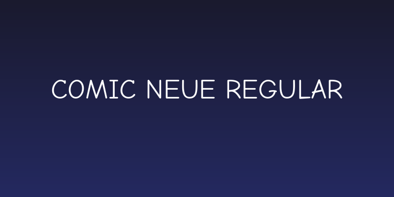 Comic Neue Regular Social Header