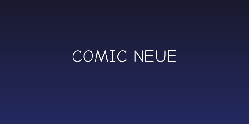 Comic Neue Social Header