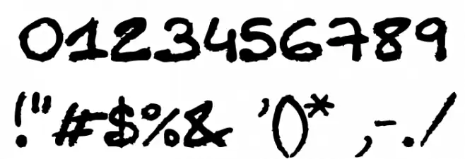 Comic Note Raw Font OTHER CHARS