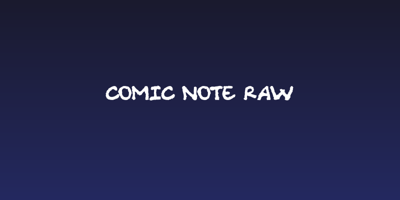 Comic Note Raw Social Header