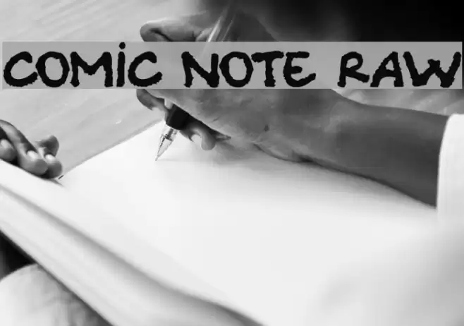 Comic Note Raw Font examples