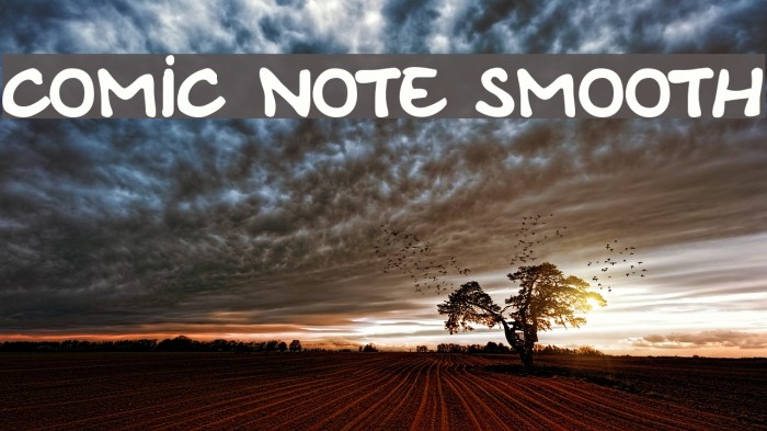 Comic Note Smooth Font examples