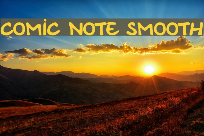 Comic Note Smooth Font examples