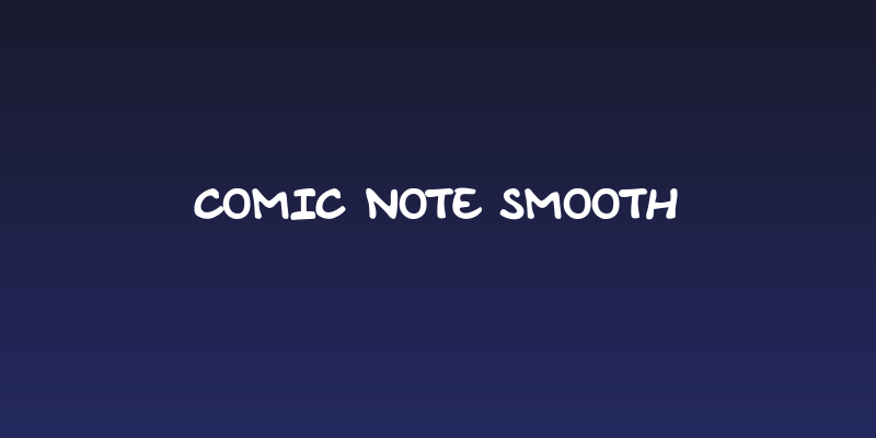 Comic Note Smooth Social Header