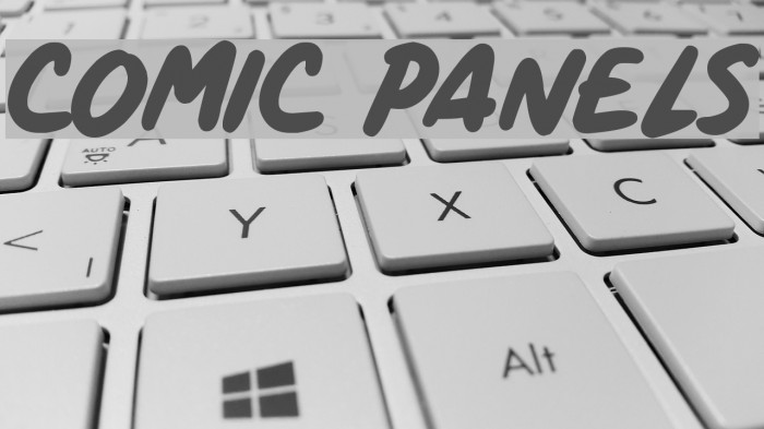 Comic Panels Font examples
