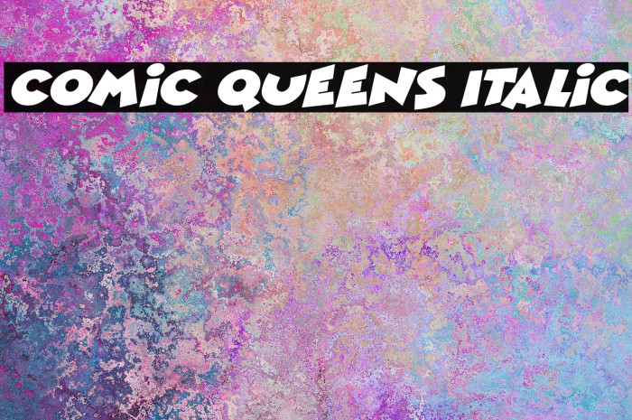 Comic Queens Italic Schriftart examples